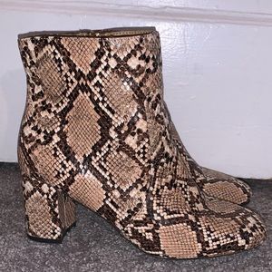 Primark Snakeskin Booties US 8